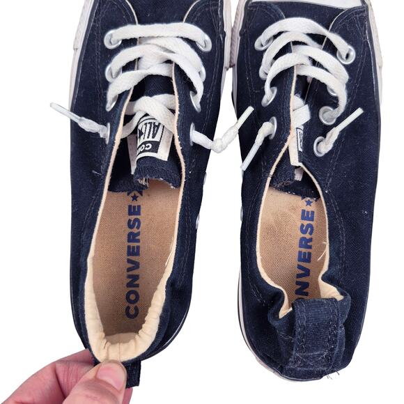 Converse Black Stretch Elastic Back Low Top Womens size 7.5 - Picture 6 of 8